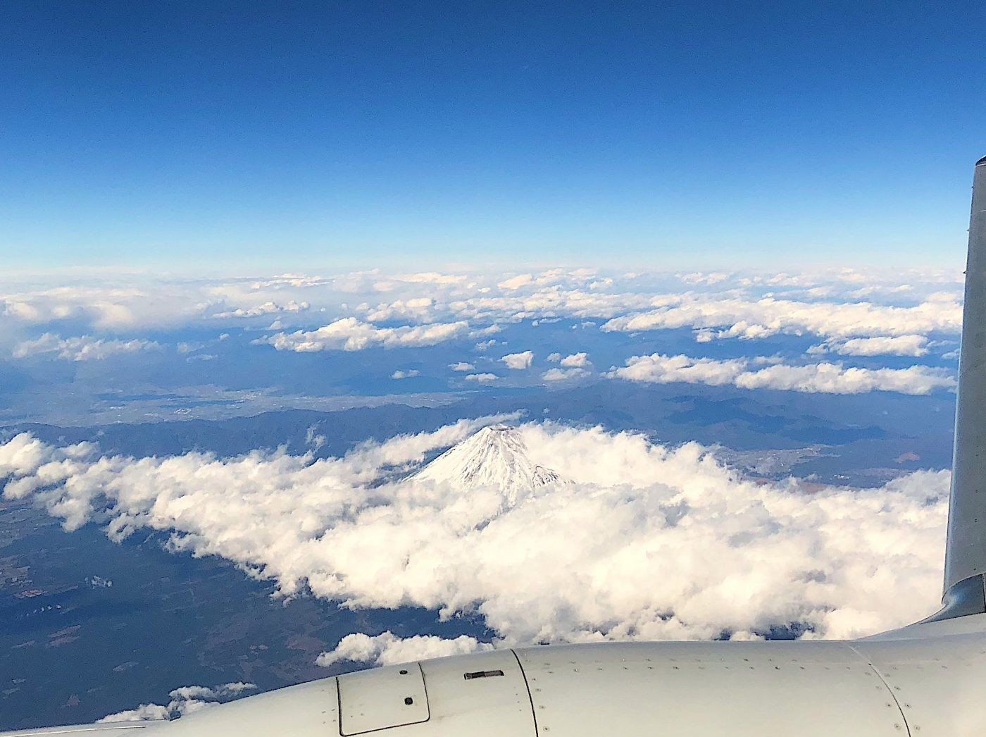 Mount Fuji from Tokyo to Osaka flight