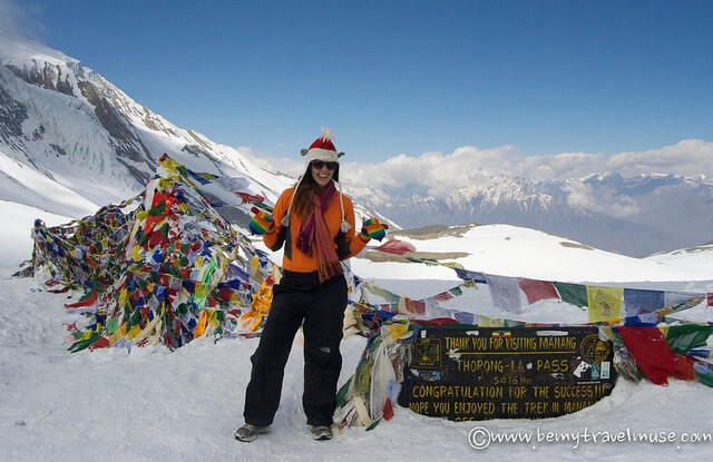 Thorong La Pass, Annapurna Circuit Trek, Nepal, a high altitude pass and inexpensive trekking destination