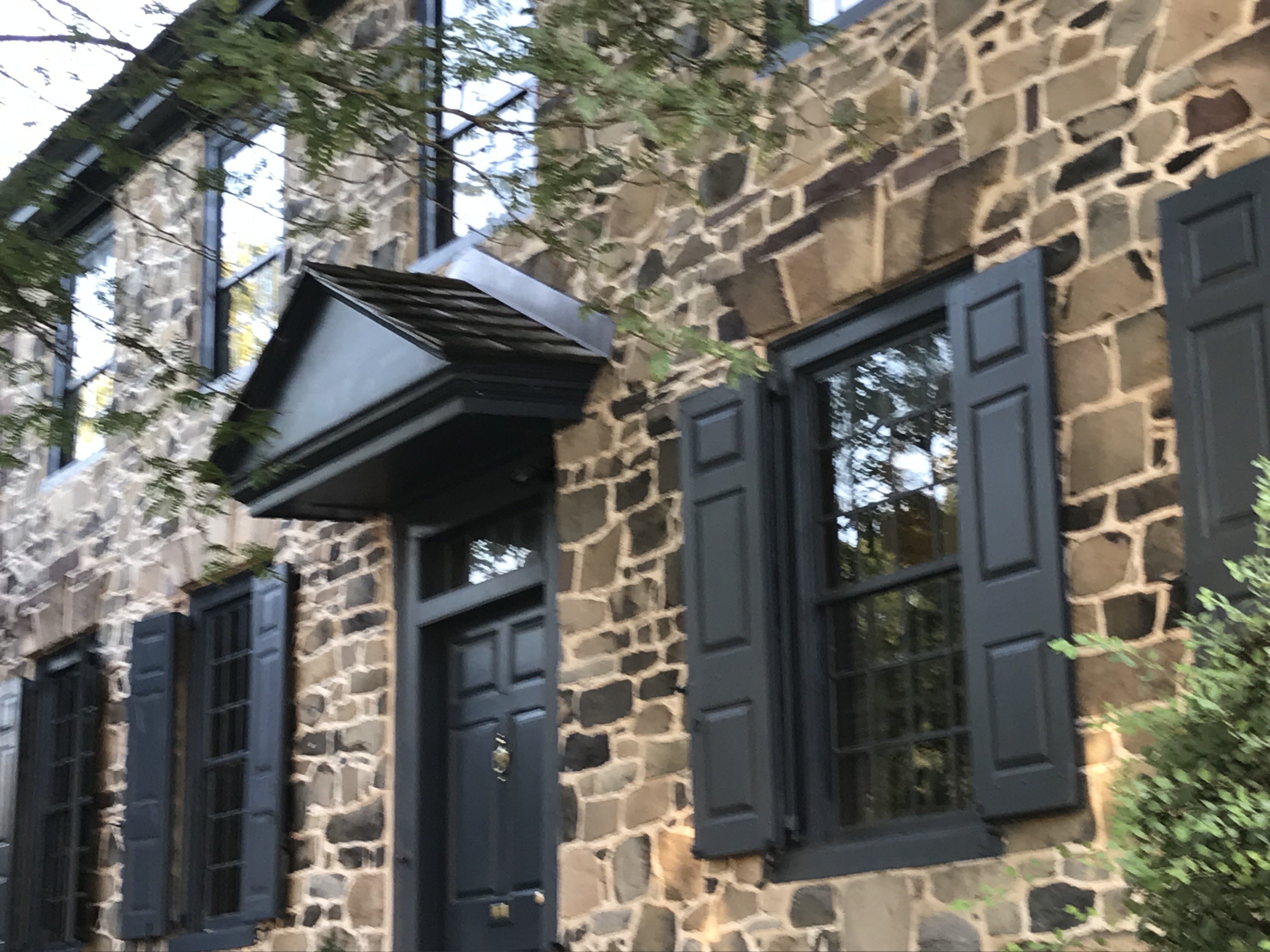 Exterior view of Parry Mansion Museum, a historic house in New Hope, PA