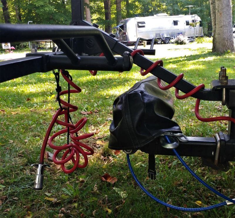 Our previous bike rack, illustrating its 1 1/4 steel tubing construction.