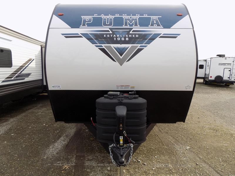 Puma 29BHSQ Travel Trailer showcasing slide-out feature