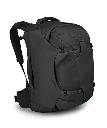 Osprey Farpoint 55L in black, front view