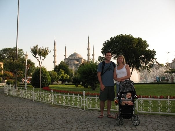 Family with baby in Istanbul