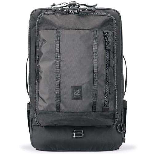 Topo Designs Global Travel Bag 40L in black, front view