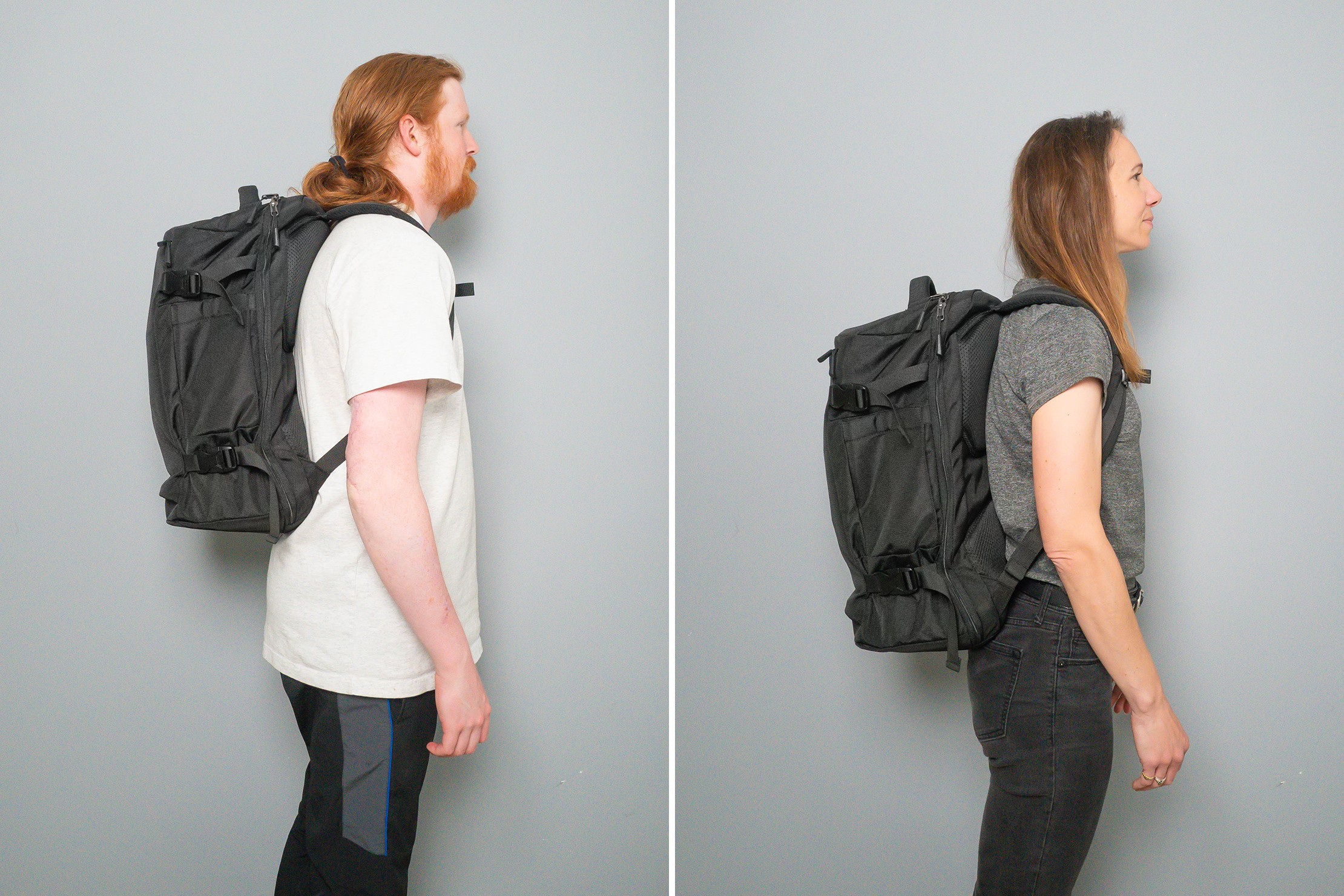 tomtoc Navigator-T66 Travel Laptop Backpack 40L Side by Side