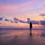 Sunset at Double Six Beach in Seminyak, Bali