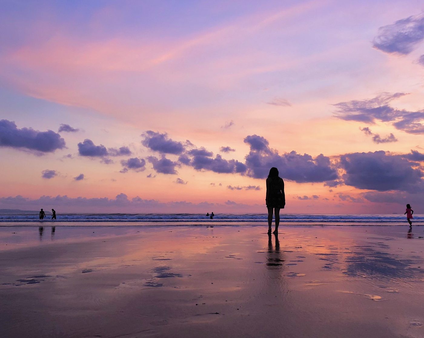 Sunset at Double Six Beach in Seminyak, Bali