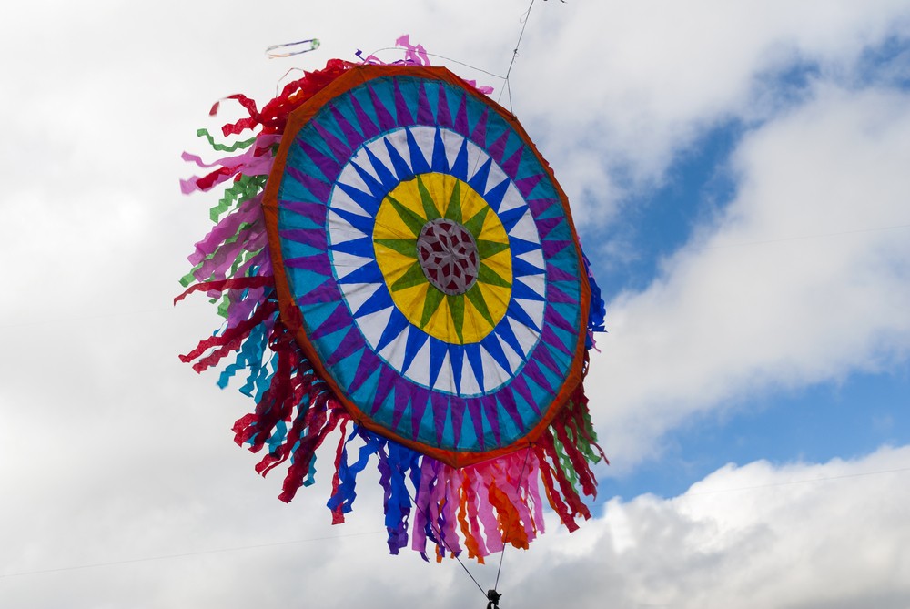 A handmade kite at Santiago Sacatepéquez