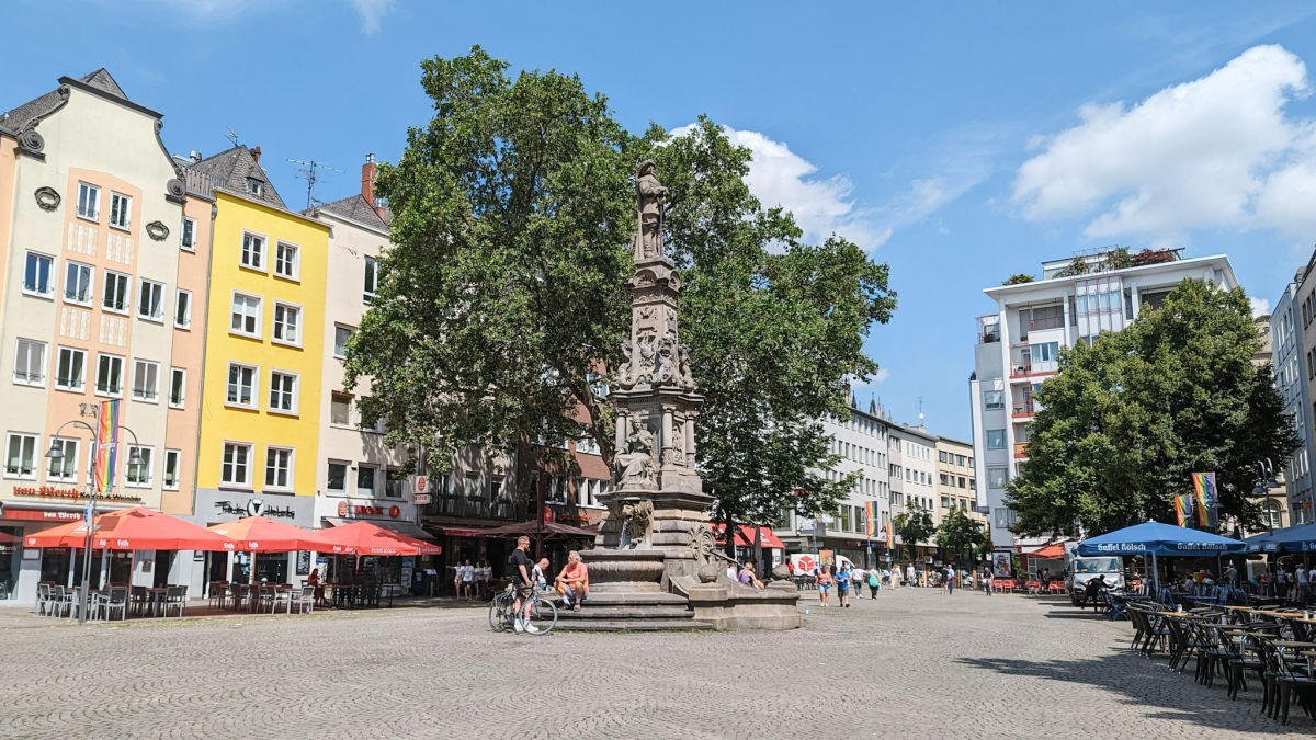 Alter Markt Square in Cologne with Colorful Buildings