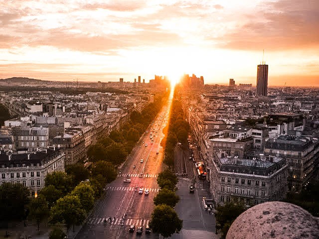 View from Arc de Triomphe