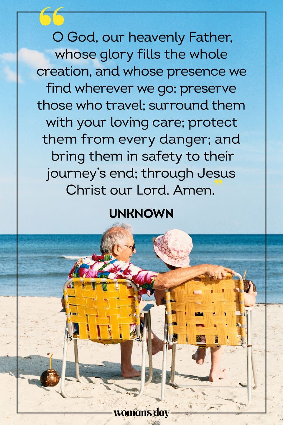 prayer for safe travel unknown