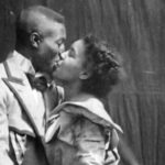 Still from Something Good—Negro Kiss (1898) depicting a Black couple kissing, showcasing early cinematic representations of Black affection.