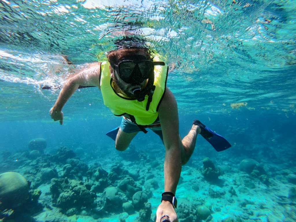 Winter is the best time to travel to US Virgin Islands for activities like snorkeling at Buck Island Reef National Monument, St. Croix.