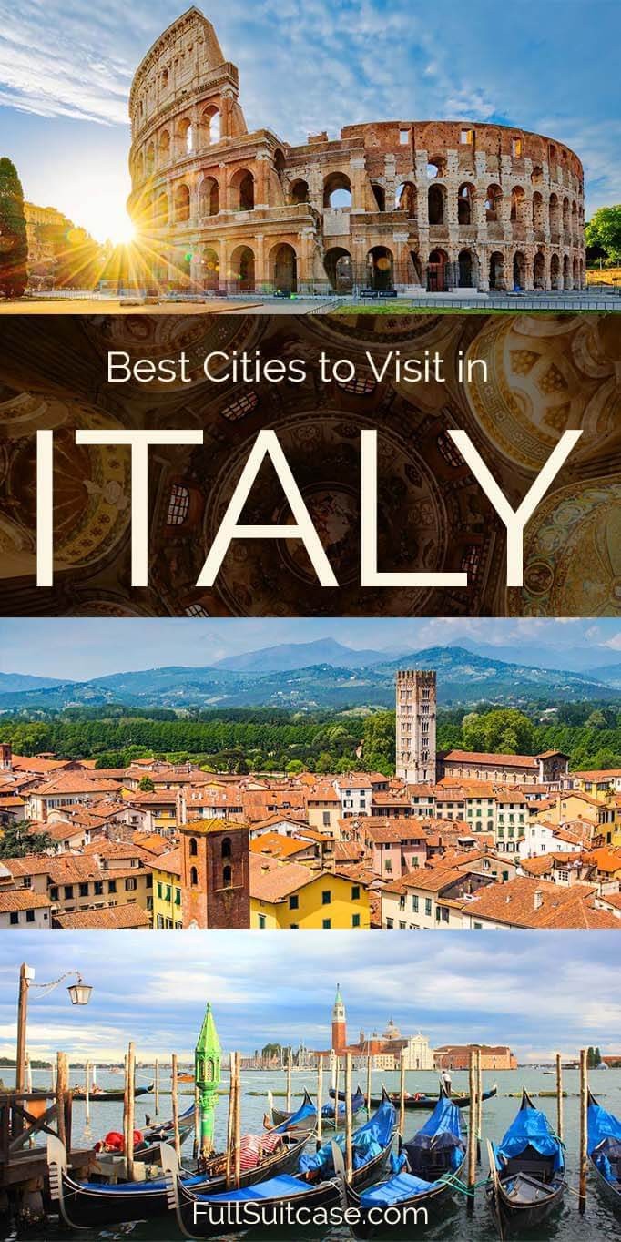 Map of the best cities to visit in Italy