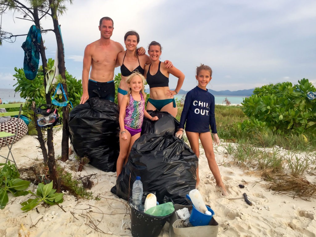 Plastic waste collected from an Indonesian atoll, highlighting the global plastic pollution issue.