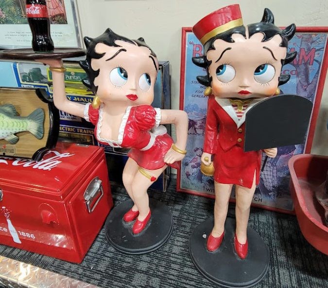 Betty Boop figurines, classic cartoon characters that evoke nostalgia