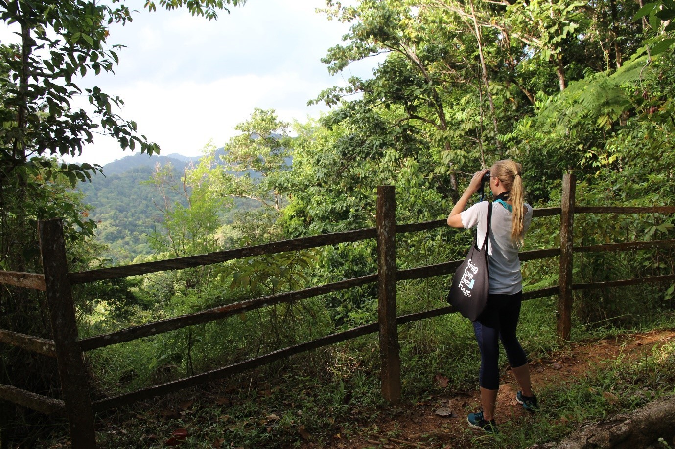 Birdwatchers in a coastal habitat, illustrating the appeal of marine biomes for specialized tourism like birdwatching.