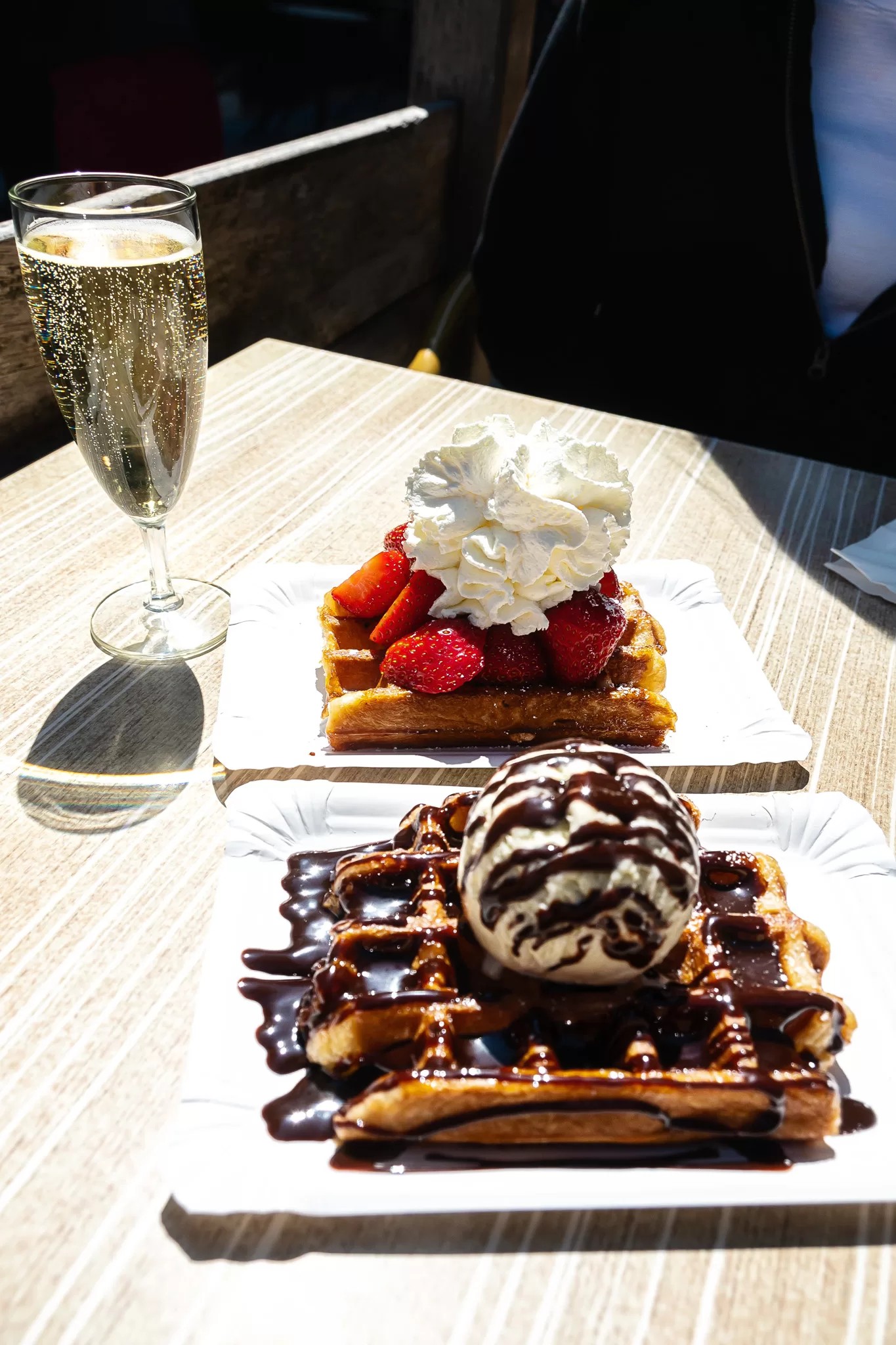 Belgium waffles in Brugges Belgium