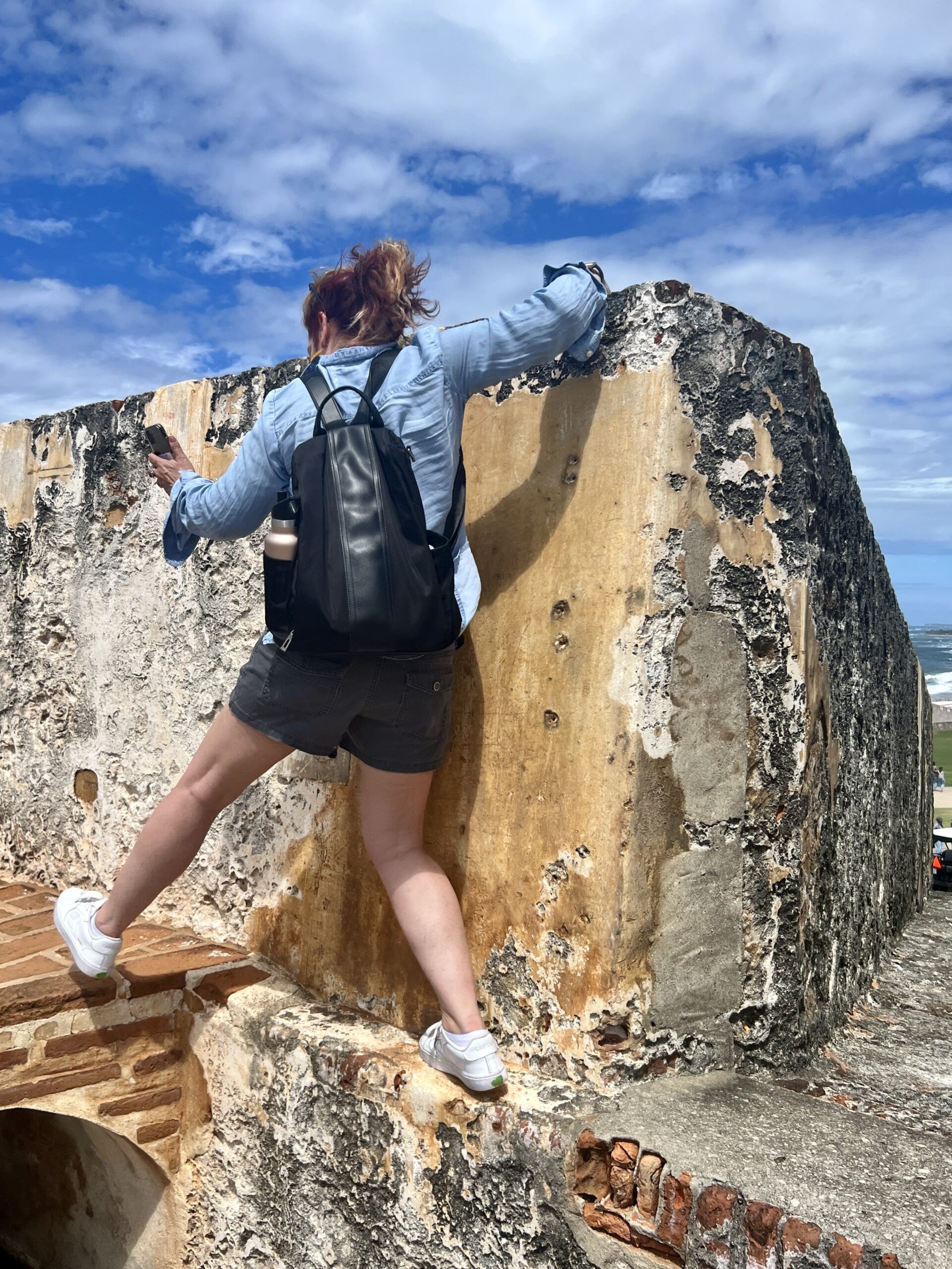 Woman with daypack in Puerto Rico