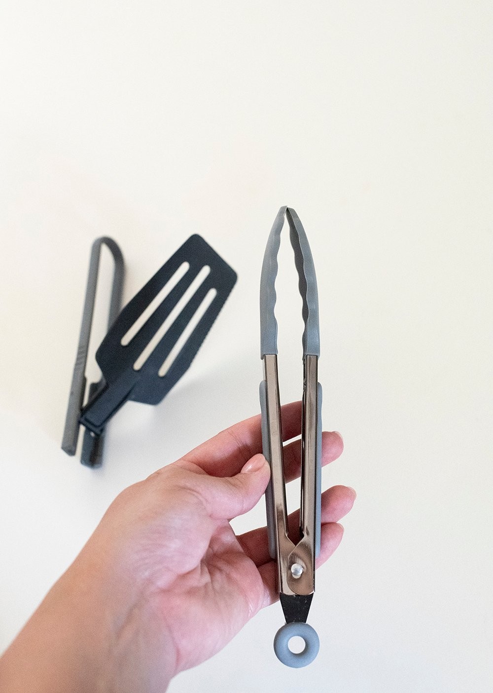 Space-saving utensils for camper kitchen