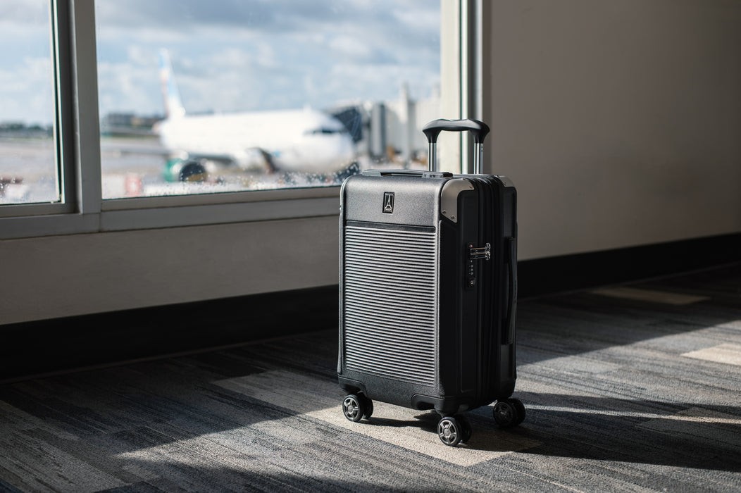 International Luggage at Airport Window