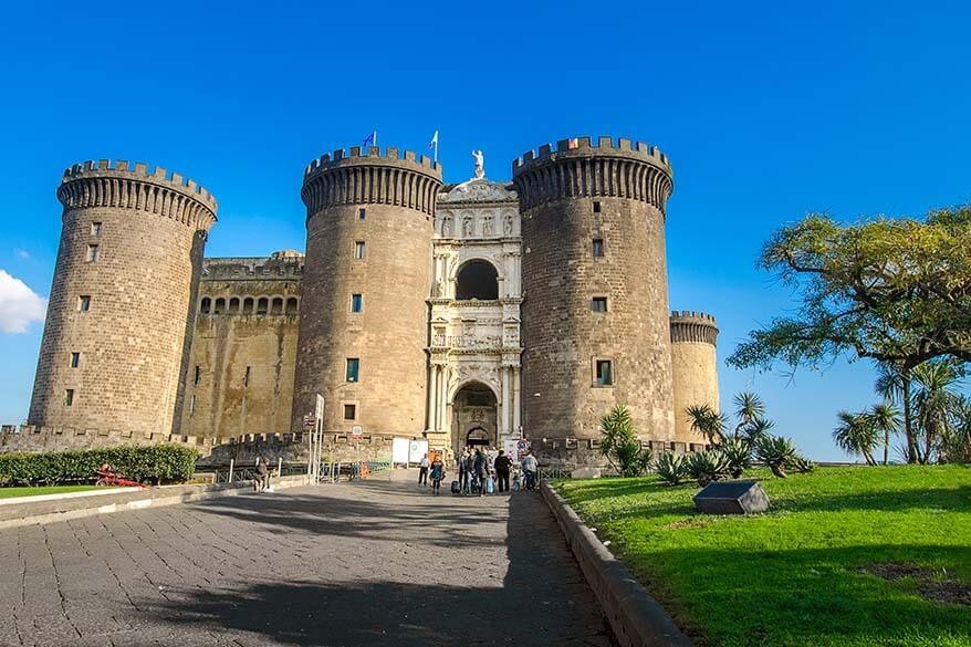 Castel Nuovo, a prominent medieval castle in Naples, Italy