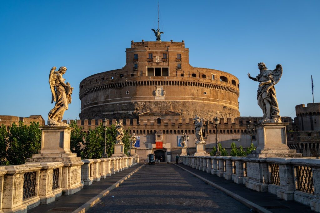 Castel Sant'Angelo in Rome at dusk