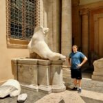 Daniel with the Colossal Foot of Constantine at the Capitoline Museum in Rome.