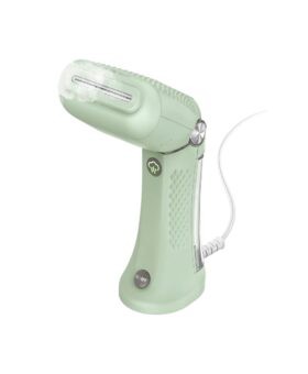 Conair Power Steam Handheld Travel Garment Steamer with dual voltage feature highlighted.