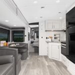 Keystone Cougar 26RBS living area with modern interior design