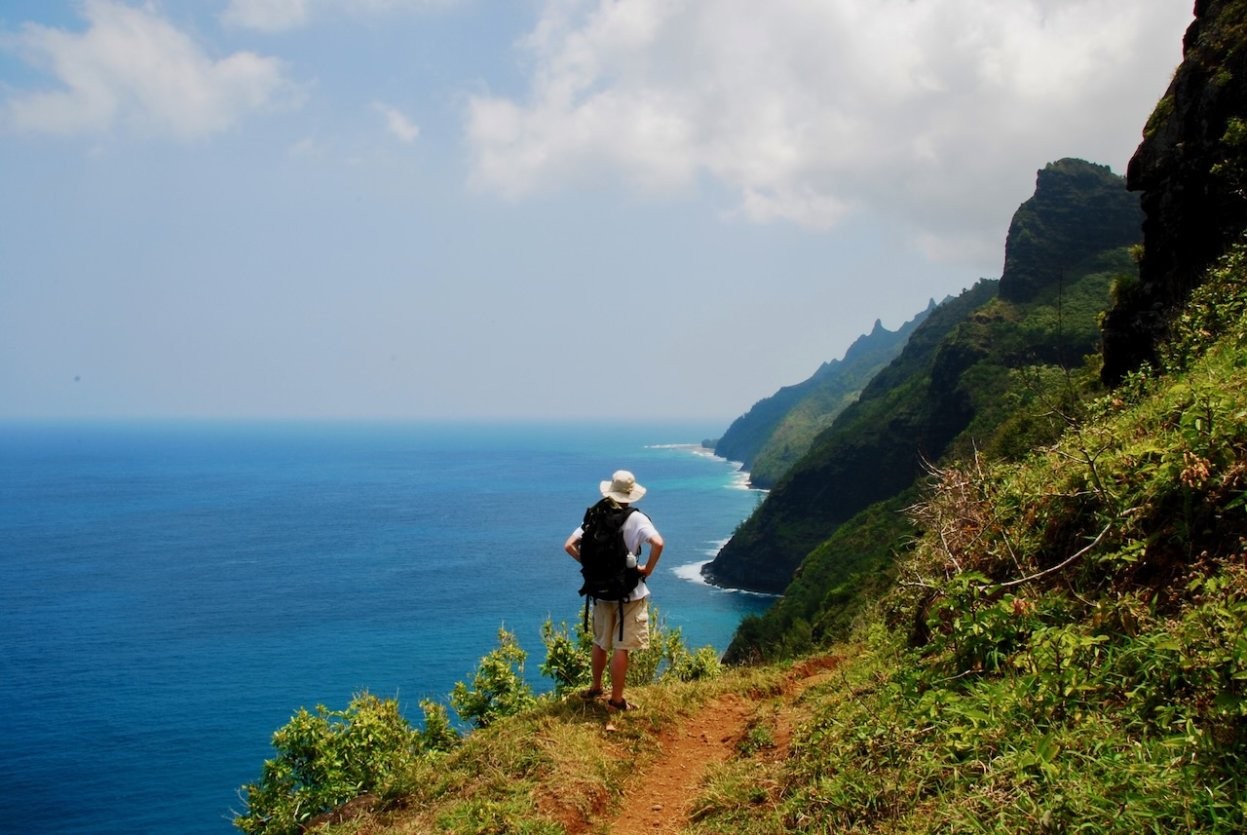 Kalalau Trail along Na Pali Coastline