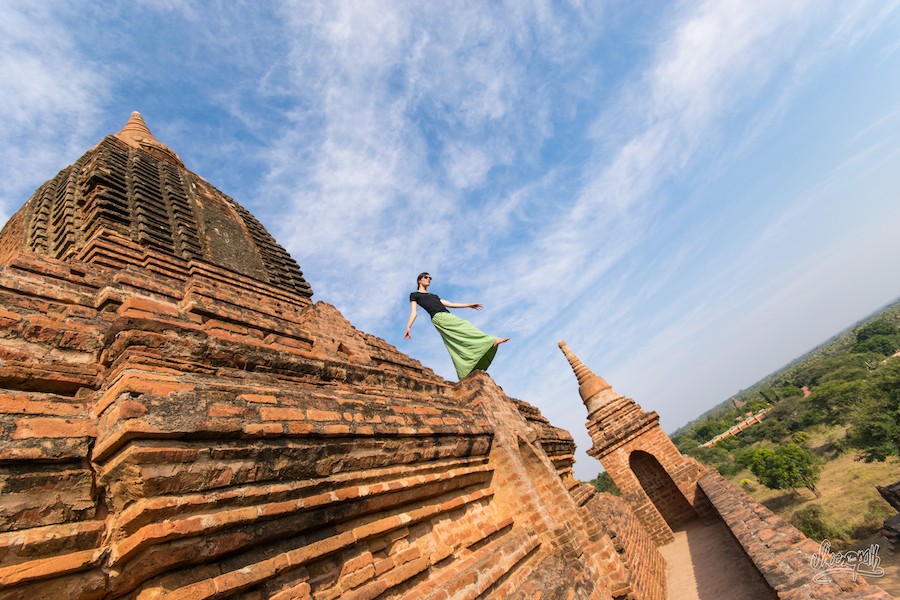 80 - Playing on top of old pagodas in Bagan, Myanmar