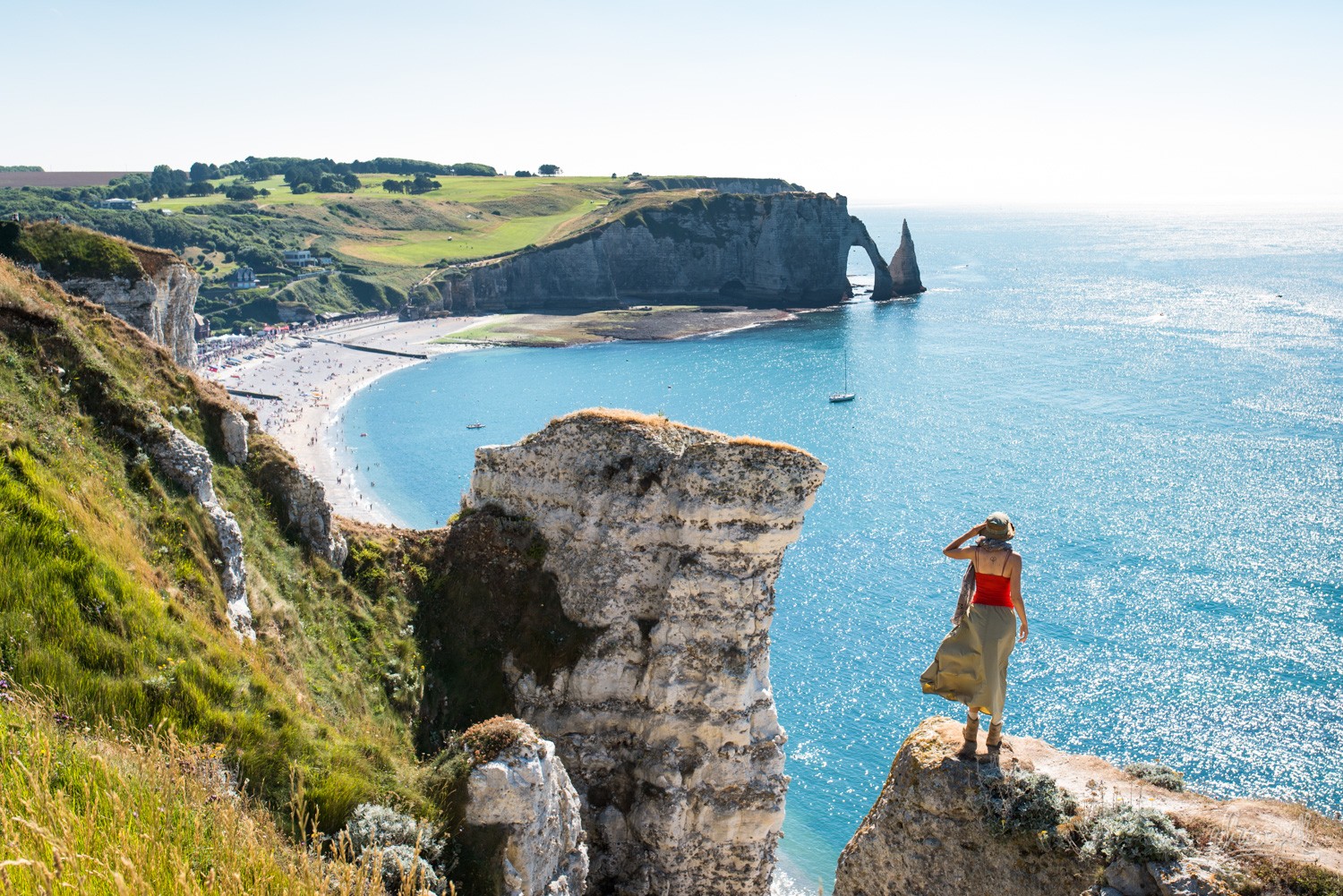 154 - Up the cliffs of Etretat in Normandy, France