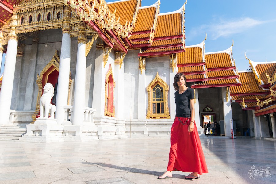 65 - At the white marble temple in Bangkok