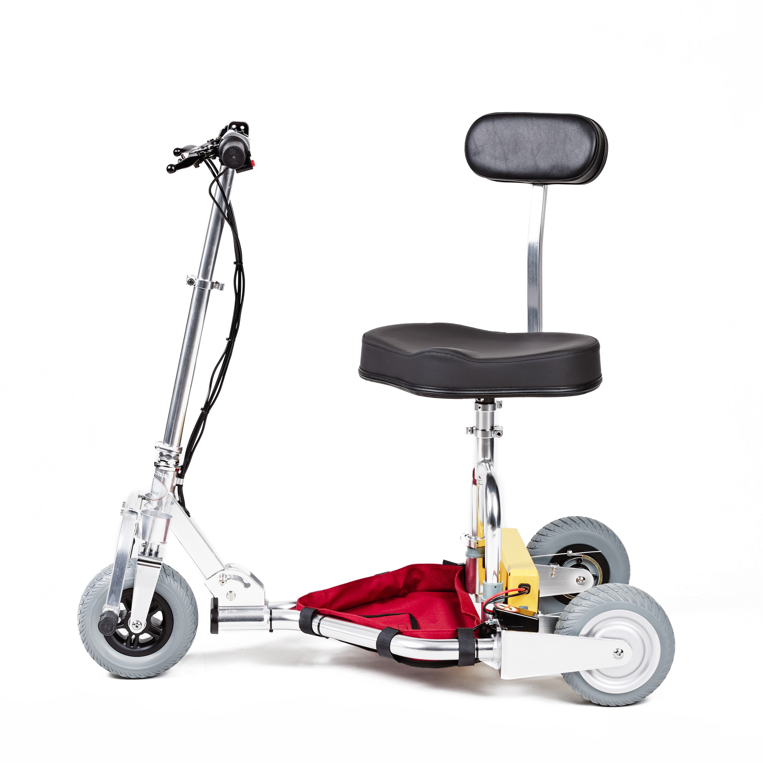 TravelScoot swivel seat feature, showing ease of access and adjustability