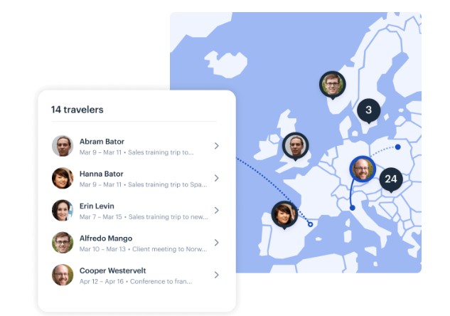 Location tracking for travel risk management