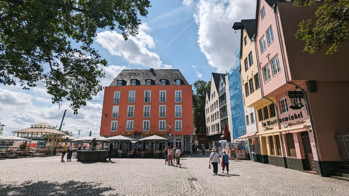 Fischmarkt Square with Colorful Houses in Cologne