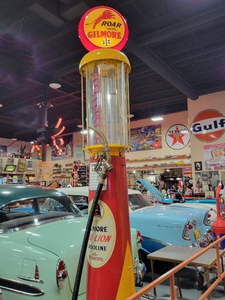 Another style of vintage gas pump, highlighting design variations from the past