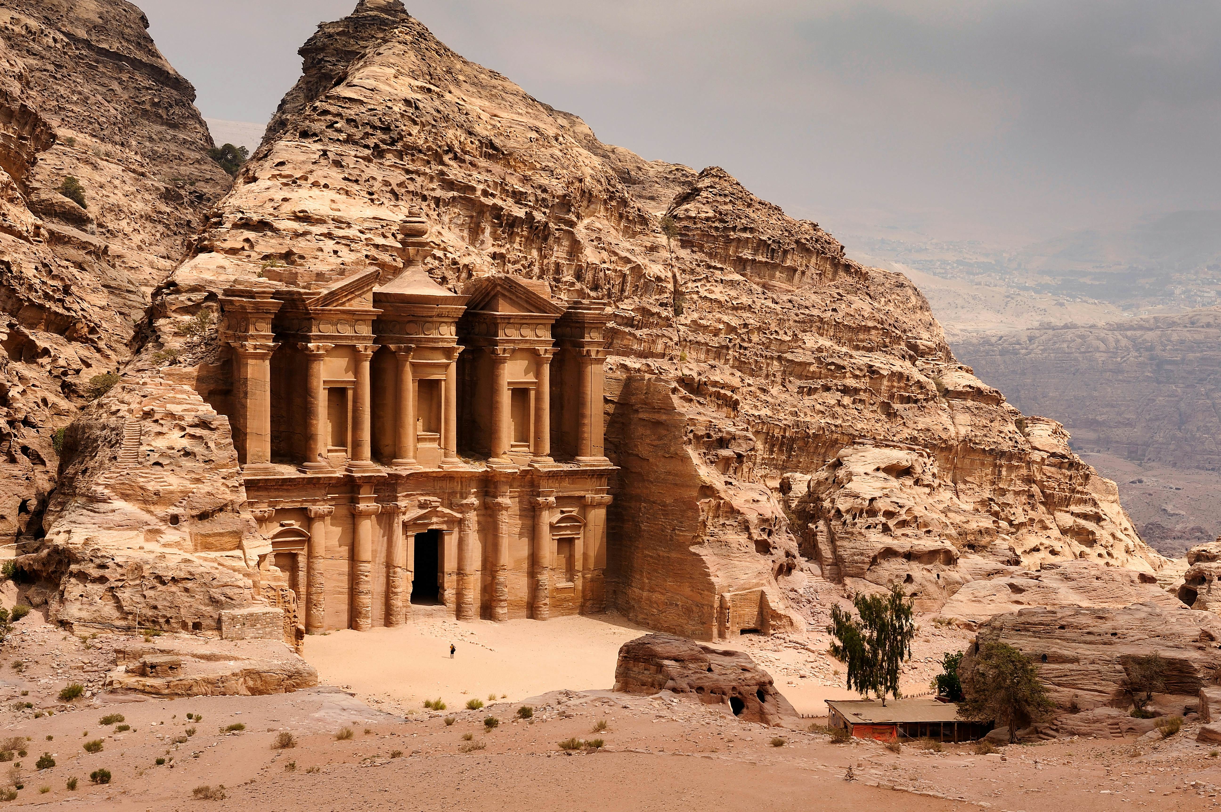 Petra, Jordan, a world wonder carved into sandstone cliffs, reveals ancient palaces, temples, and tombs