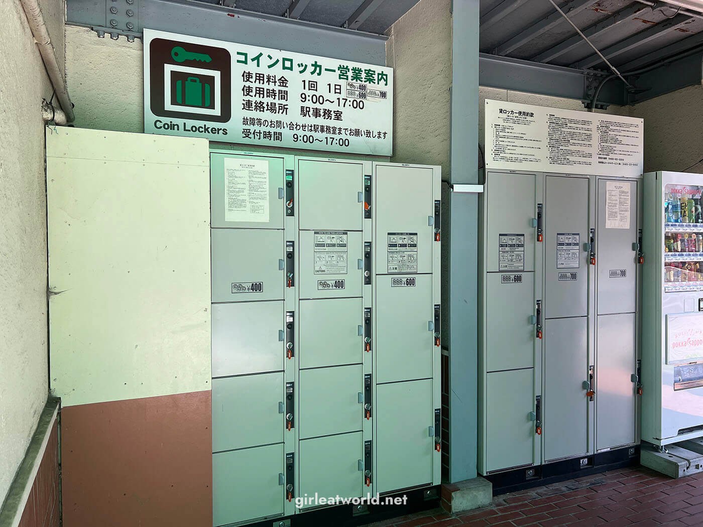 Lockers in Hakone in Chokokunomori station