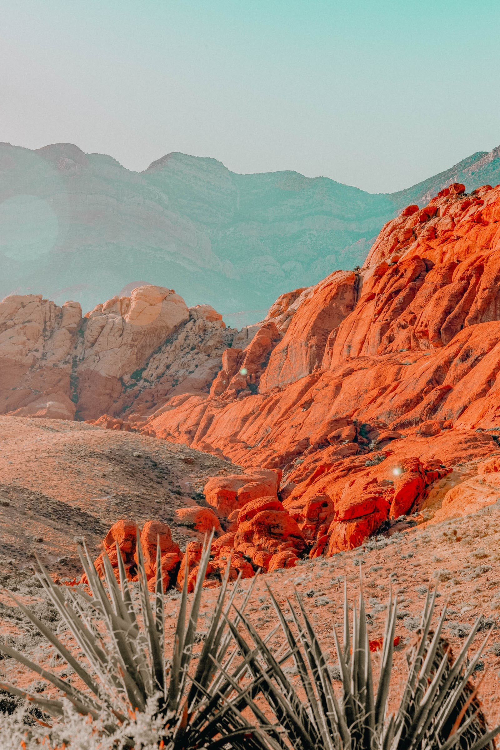 Dramatic red rock formations in Red Rock Canyon, showcasing the natural landscapes of nevada travel destinations