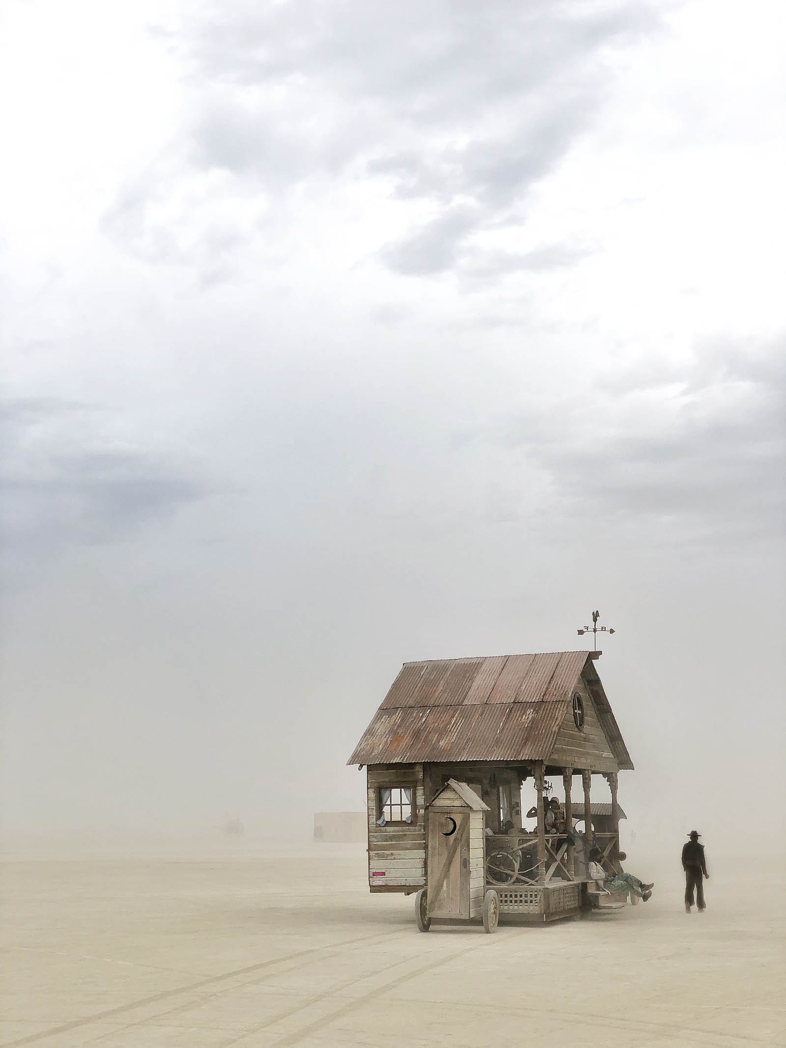 A group of people dancing at a music performance at Burning Man, enjoying the festival atmosphere of nevada travel destinations