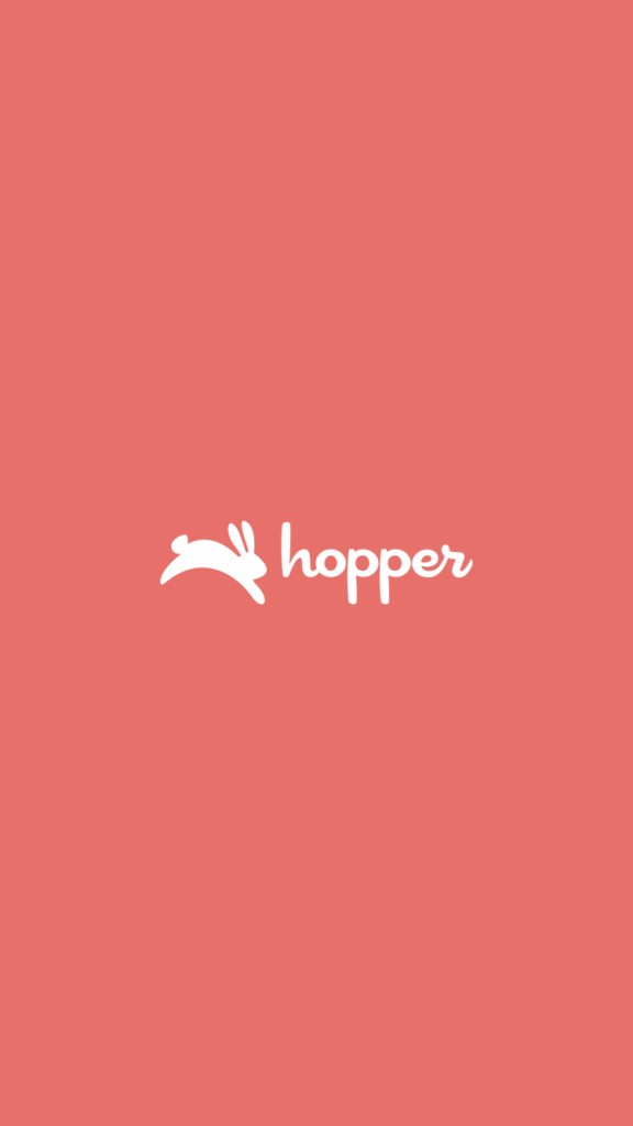 Hopper mobile app welcome page