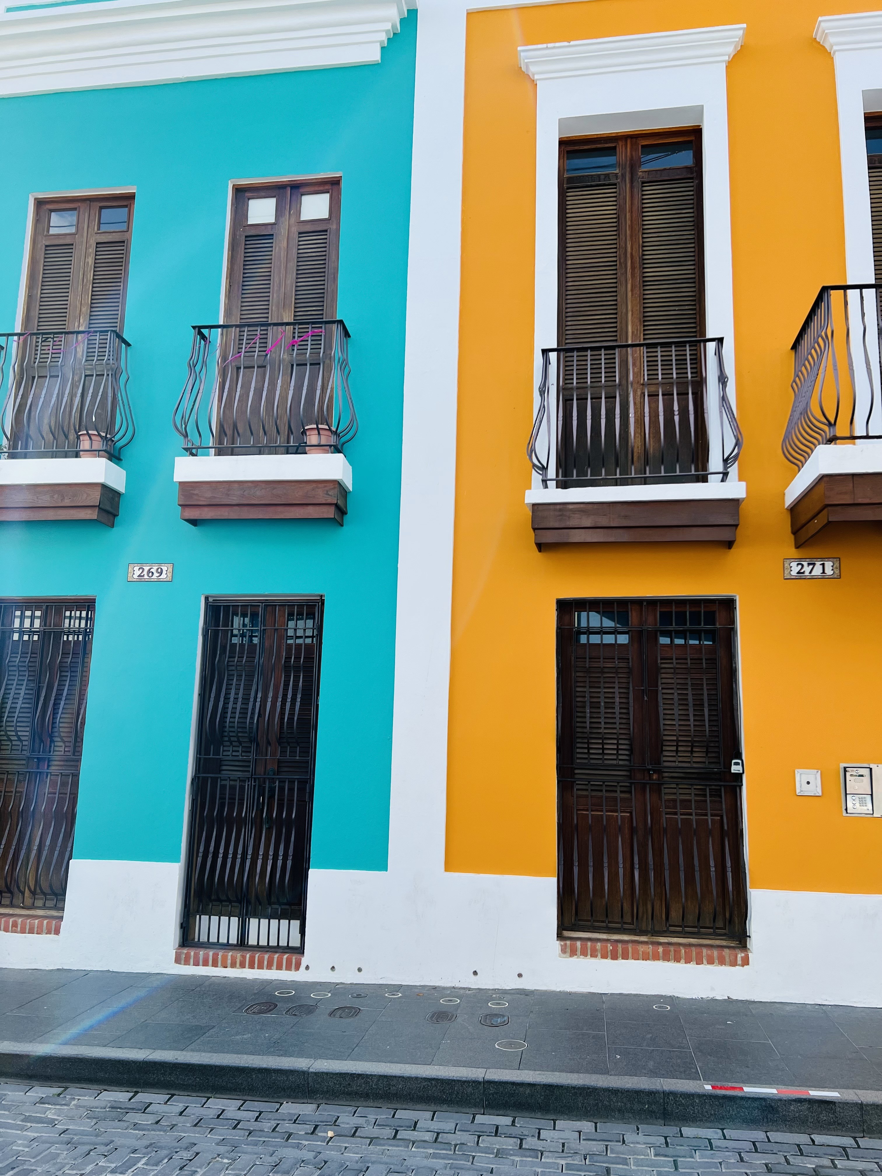 Charming street view in San Juan, Puerto Rico