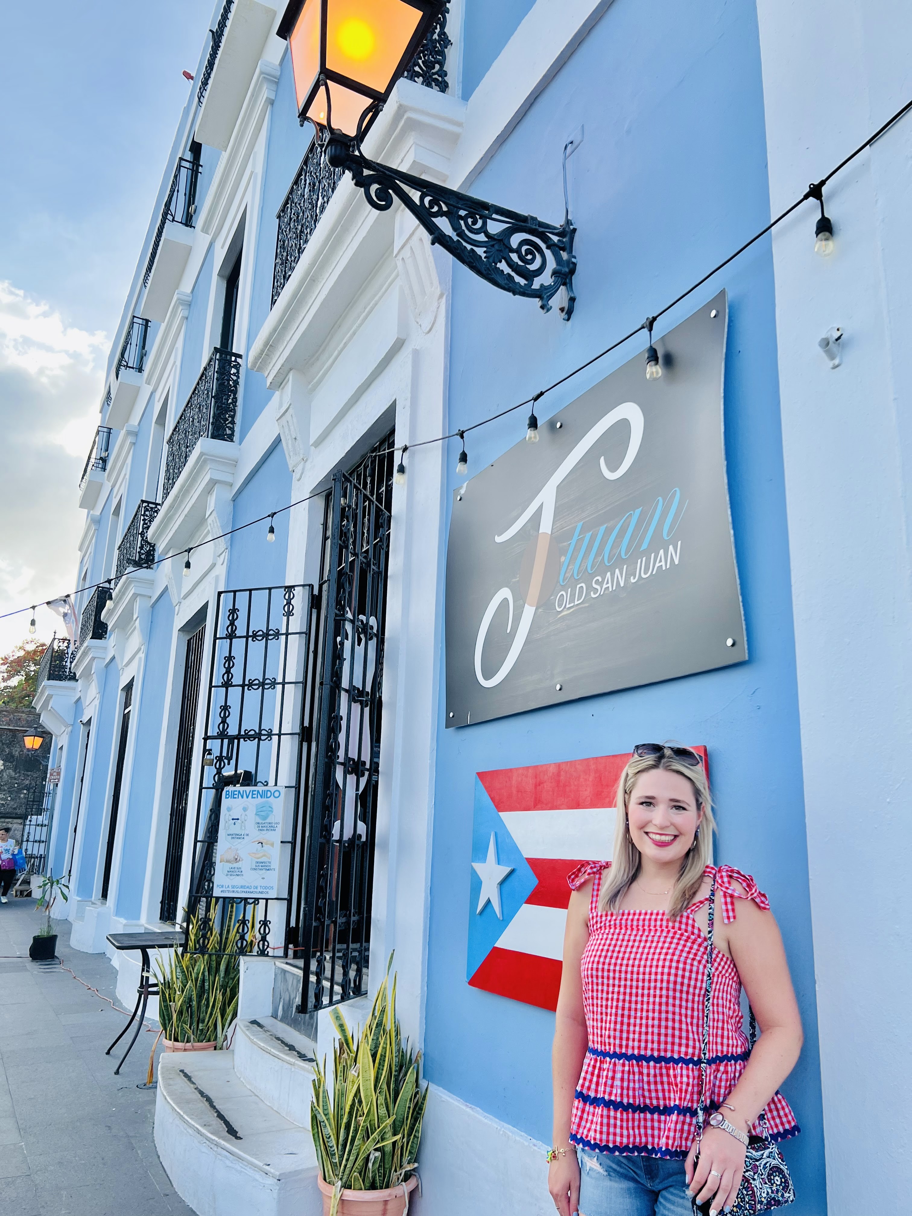 Colorful buildings in Old San Juan street