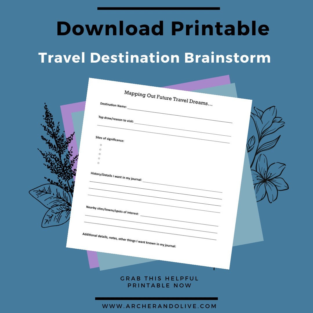 Free Printable Travel Planning Template for Your Travel Notebook