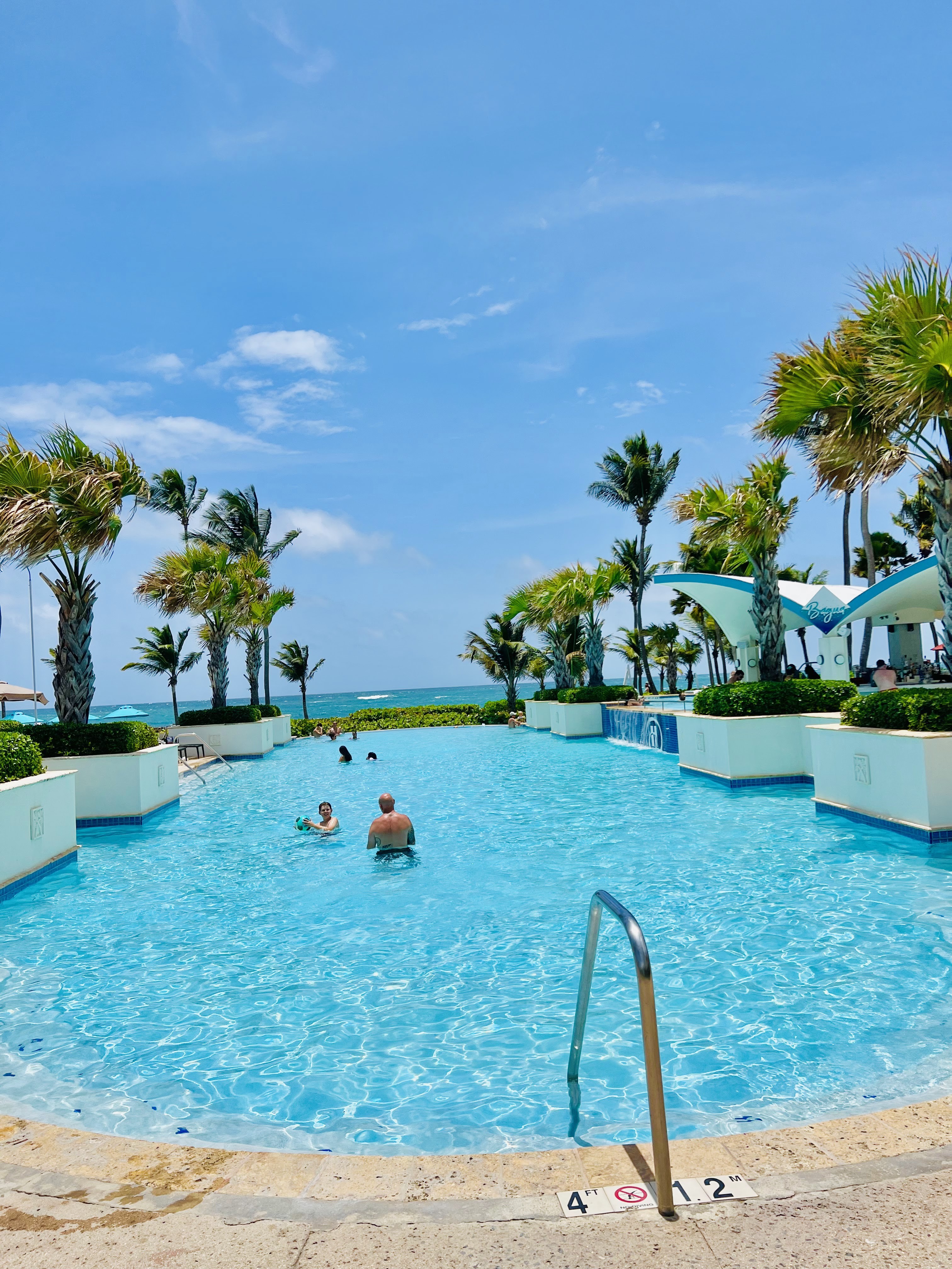 The stunning pool at Caribe Hilton