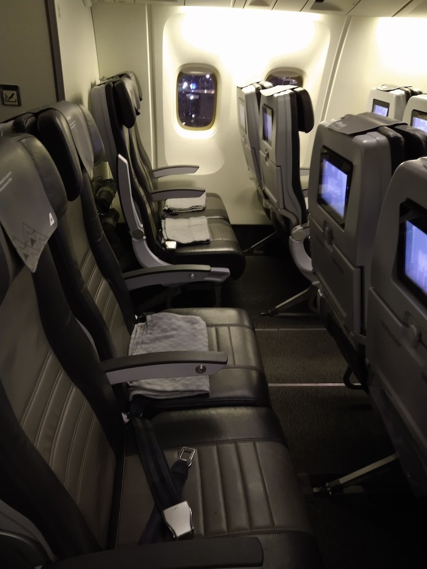 Icelandair cabin interior and seats