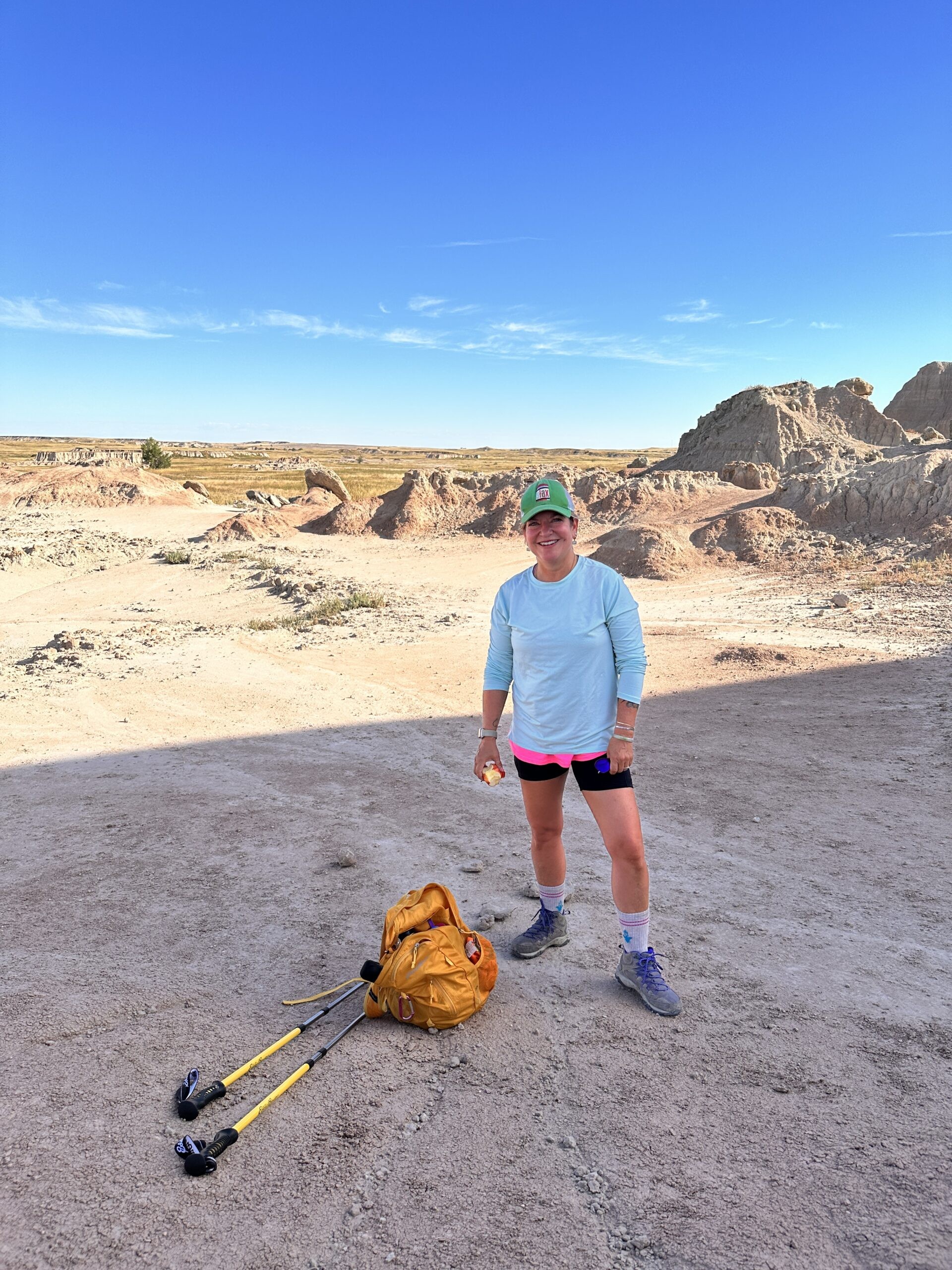 Eddie Bauer Stowaway daypack in Badlands National Park