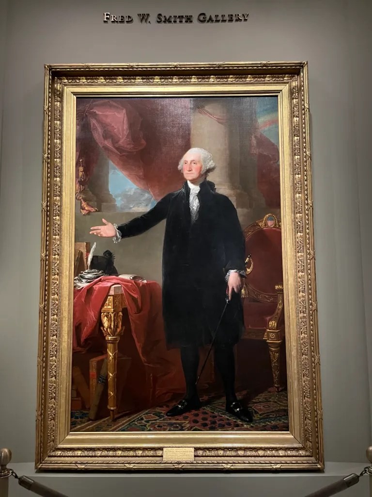 Portrait of Abraham Lincoln at the National Portrait Gallery in Washington DC, part of the museum's extensive collection of presidential portraits